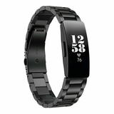 Strap-it® Fitbit Inspire stalen bandje (zwart)