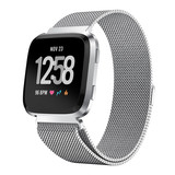 Strap-it® Fitbit Versa Milanese band (zilver)