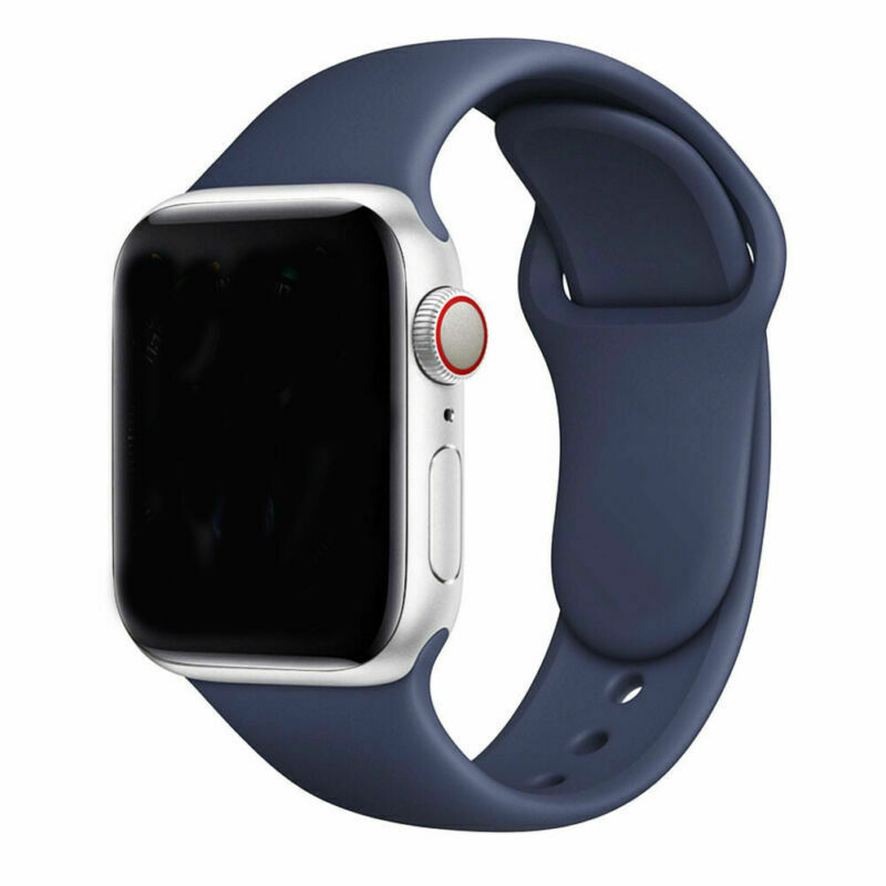 Strap-it Apple Watch silicone bandje (donkerblauw)