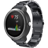 Strap-it® Garmin Vivoactive 3 stalen band (zwart)