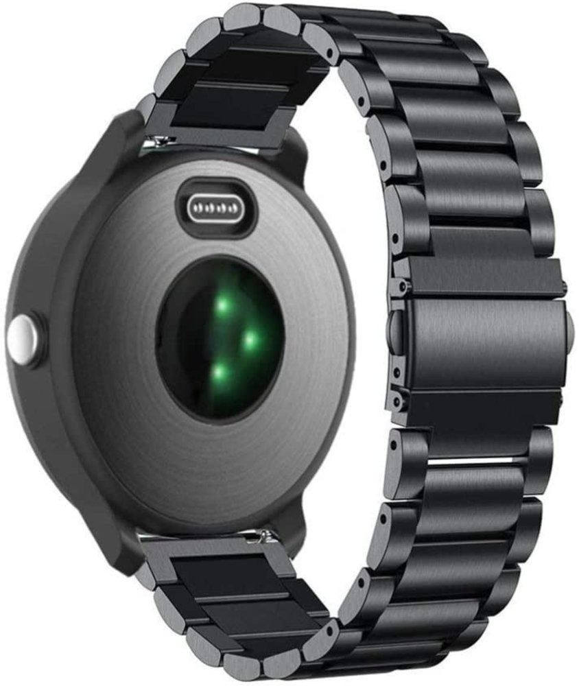 Strap-it® Strap-it Garmin Vivoactive 3 stalen band (zwart)