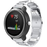 Strap-it® Garmin Vivoactive 3 stalen band (zilver)
