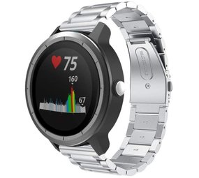 Strap-it® Garmin Vivoactive 3 stalen band (zilver)