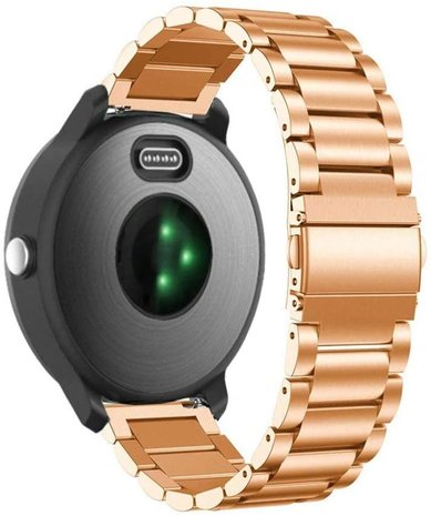 Strap-it® Strap-it Garmin Vivoactive 3 stalen band (rosé goud)