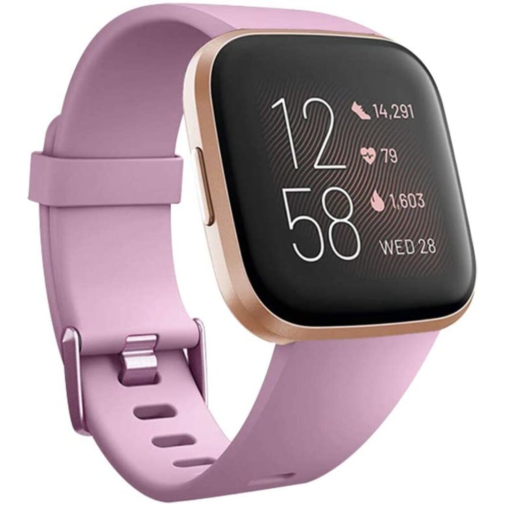 Fitbit Versa silicone band (oud-roze) - Smartwatchbanden.nl