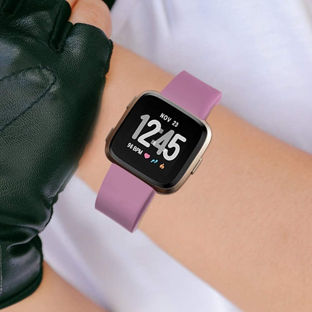 Strap-it® Strap-it Fitbit Versa silicone band (oud-roze)