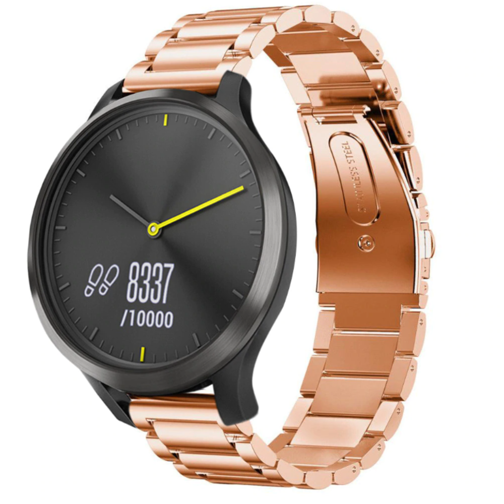 Garmin Vivomove HR stalen band rose goud