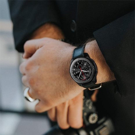 Samsung Galaxy Watch TPU case 46mm zwart Smartwatchbanden
