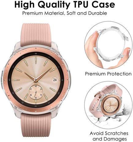 Strap-it® Strap-it Samsung Galaxy Watch TPU case 42mm (transparant) Strap-it® Strap-it Samsung Galaxy Watch TPU case 42mm (transparant)