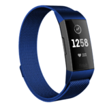 Strap-it® Fitbit Charge 4 Milanese band (blauw)