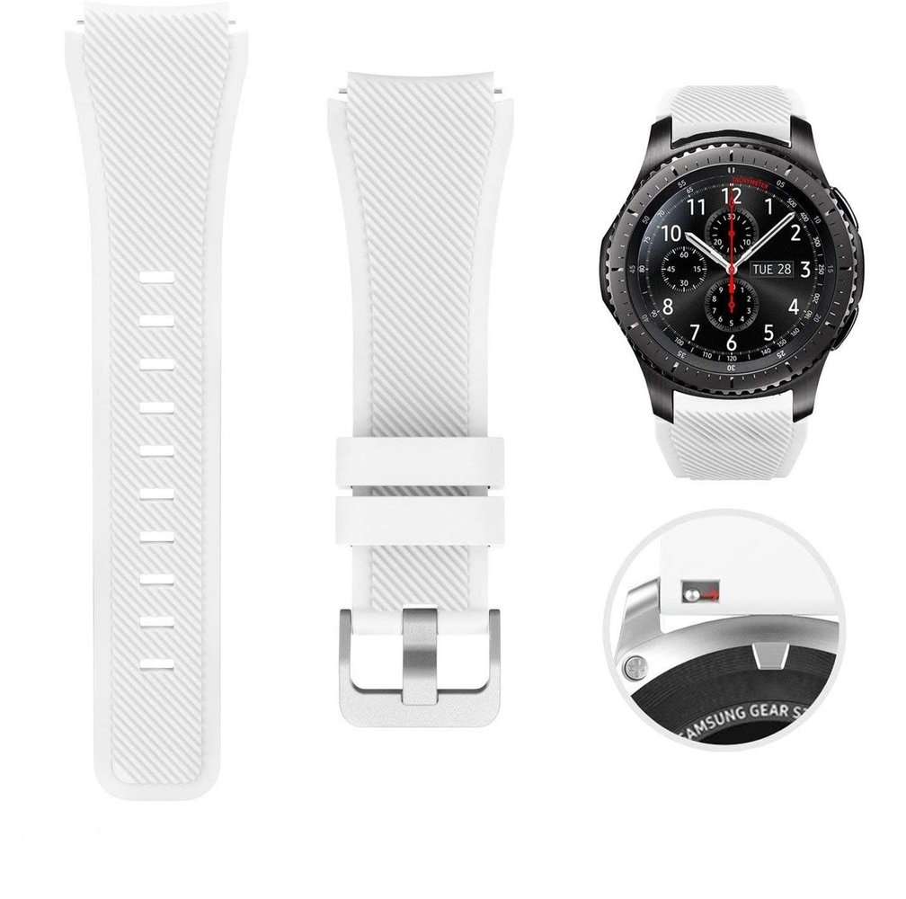 Strap-it® Strap-it Samsung Galaxy Watch siliconen bandje 46mm (wit)