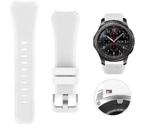 Strap-it® Strap-it Samsung Galaxy Watch siliconen bandje 46mm (wit)