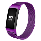 Strap-it® Fitbit Charge 3 Milanese band (paars)