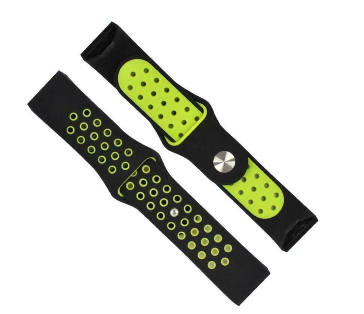 Strap-it® Strap-it Fitbit Charge 4 sportband (zwart geel) Strap-it® Strap-it Fitbit Charge 4 sportband (zwart geel)