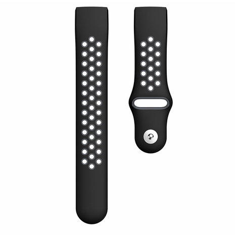 Strap-it® Strap-it Fitbit Charge 3 sport bandje (zwart grijs)
