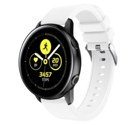 Strap-it® Samsung Galaxy Watch Active silicone band (wit)