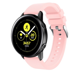 Strap-it® Samsung Galaxy Watch Active silicone band (roze)