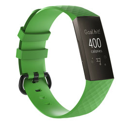 Strap-it® Fitbit Charge 3 silicone band (groen)