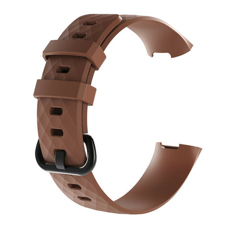 Strap-it® Strap-it Fitbit Charge 3 silicone band (bruin)