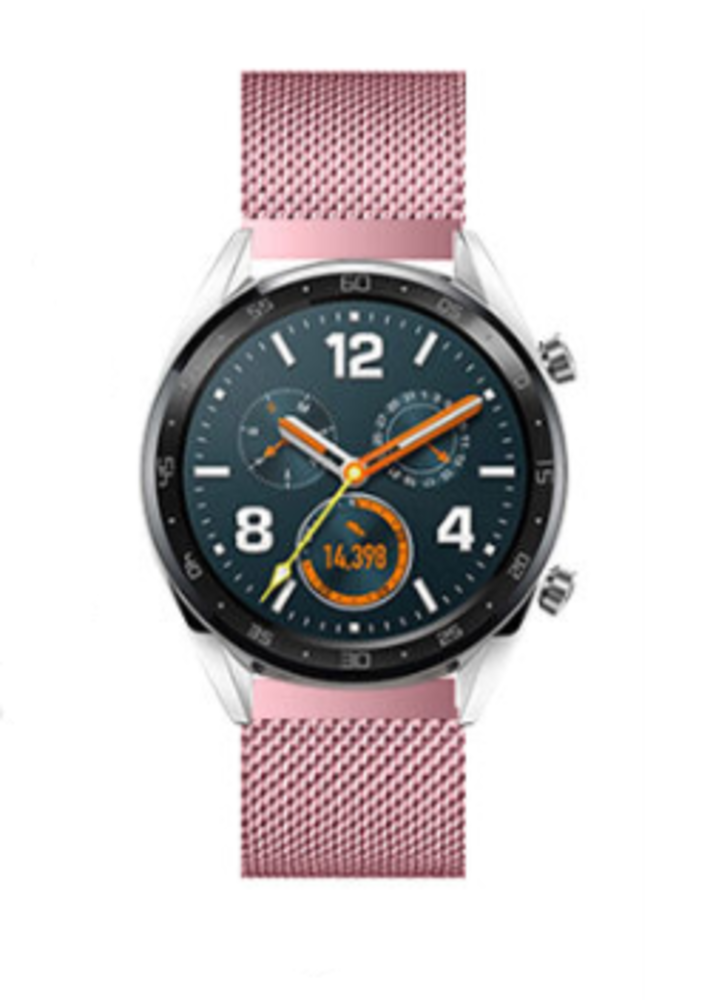 Strap-it® Strap-it Huawei Watch GT 2 Milanese band (roze)