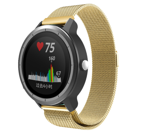 Strap-it® Strap-it Garmin Vivoactive 3 Milanese band (goud)