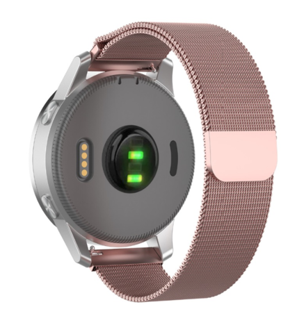 Strap-it® Strap-it Garmin Vivoactive 3 Milanese band (roze)