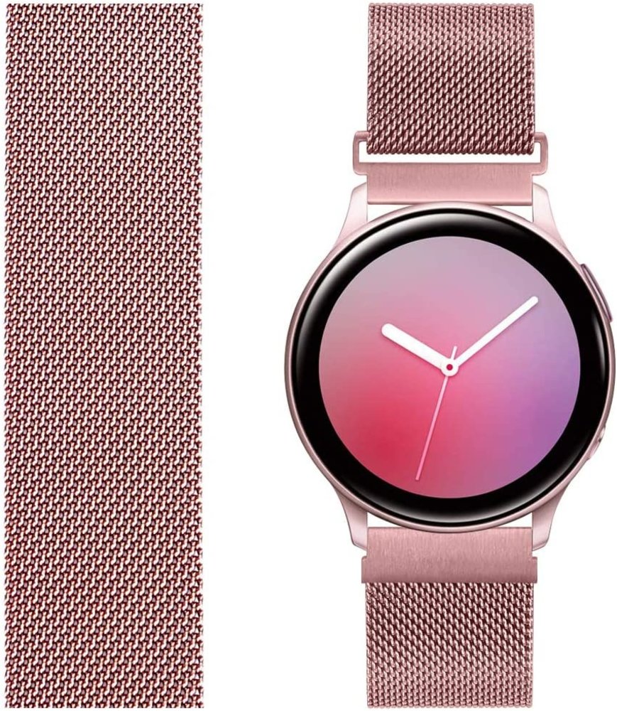 Strap-it® Strap-it Samsung Galaxy Watch Milanese band 42mm (roze)