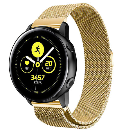 Strap-it® Strap-it Samsung Galaxy Watch Active Milanese band (goud) Strap-it® Strap-it Samsung Galaxy Watch Active Milanese band (goud)