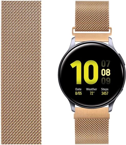 Strap-it® Strap-it Samsung Galaxy Watch Active Milanese band (rosé goud) Strap-it® Strap-it Samsung Galaxy Watch Active Milanese band (rosé goud)