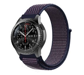 Strap-it® Samsung Galaxy Watch 46mm nylon band (paars-blauw)