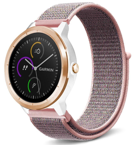 Strap-it® Strap-it Garmin Vivoactive 3 nylon band (pink sand)