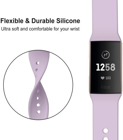 Strap-it® Strap-it Fitbit Charge 4 sportband (lavendel) Strap-it® Strap-it Fitbit Charge 4 sportband (lavendel)
