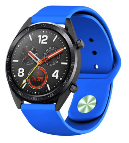 Strap-it® Strap-it Huawei Watch GT 2 sport band (blauw) Strap-it® Strap-it Huawei Watch GT 2 sport band (blauw)