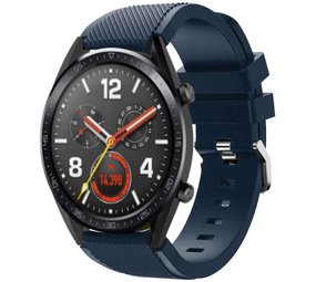 Strap-it® Huawei Watch GT 2 siliconen bandje (donkerblauw)