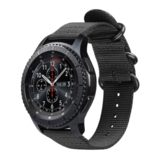Strap-it® Samsung Galaxy Watch 46mm nylon gesp band (zwart)