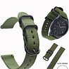Strap-it® Strap-it Samsung Galaxy Watch 46mm nylon gesp band (groen Strap-it® Strap-it Samsung Galaxy Watch 46mm nylon gesp band (groen