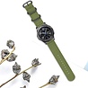 Strap-it® Strap-it Samsung Galaxy Watch 46mm nylon gesp band (groen Strap-it® Strap-it Samsung Galaxy Watch 46mm nylon gesp band (groen