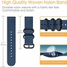 Strap-it® Strap-it Samsung Galaxy Watch 46mm nylon gesp band (blauw) Strap-it® Strap-it Samsung Galaxy Watch 46mm nylon gesp band (blauw)
