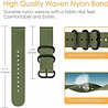 Strap-it® Strap-it Samsung Galaxy Watch 46mm nylon gesp band (groen Strap-it® Strap-it Samsung Galaxy Watch 46mm nylon gesp band (groen