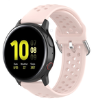 Strap-it® Strap-it Samsung Galaxy Watch 42mm siliconen bandje met gaatjes (roze)
