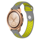 Strap-it® Samsung Galaxy Watch sport band 42mm (grijs/geel)