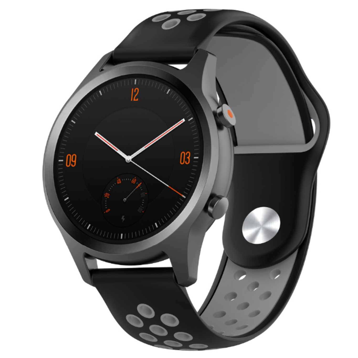 Garmin Vivomove HR sport band (zwart/grijs) - Smartwatchbanden.nl