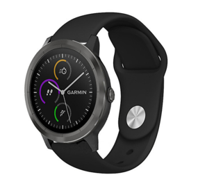 Garmin Vivoactive 4 sport band (zwart) - Smartwatchbanden.nl
