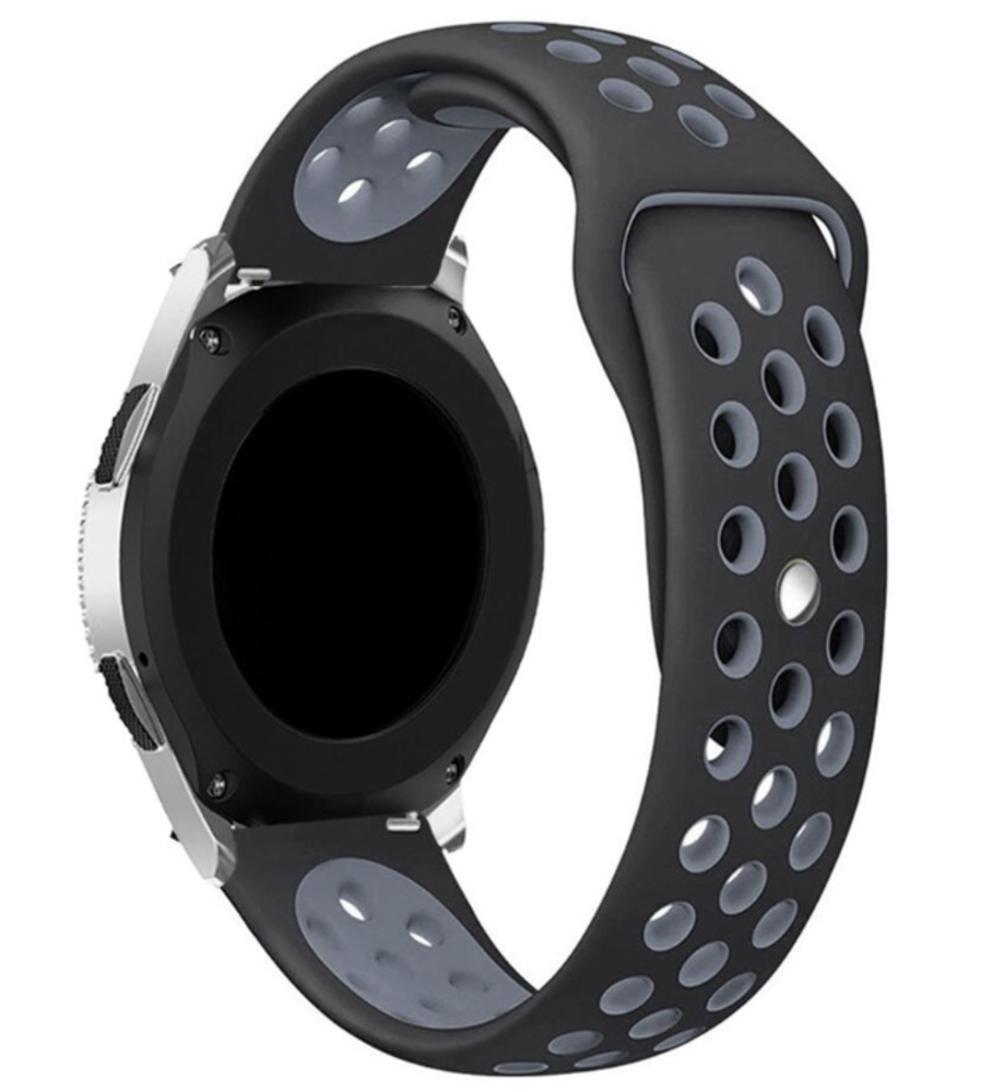 Strap-it® Strap-it Samsung Gear S3 sport band (zwart/grijs) Strap-it® Strap-it Samsung Gear S3 sport band (zwart/grijs)