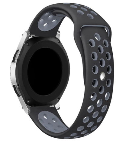 Strap-it® Strap-it Samsung Gear S3 sport band (zwart/grijs) Strap-it® Strap-it Samsung Gear S3 sport band (zwart/grijs)