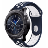 Strap-it® Samsung Gear S3 sport band (blauw/wit)