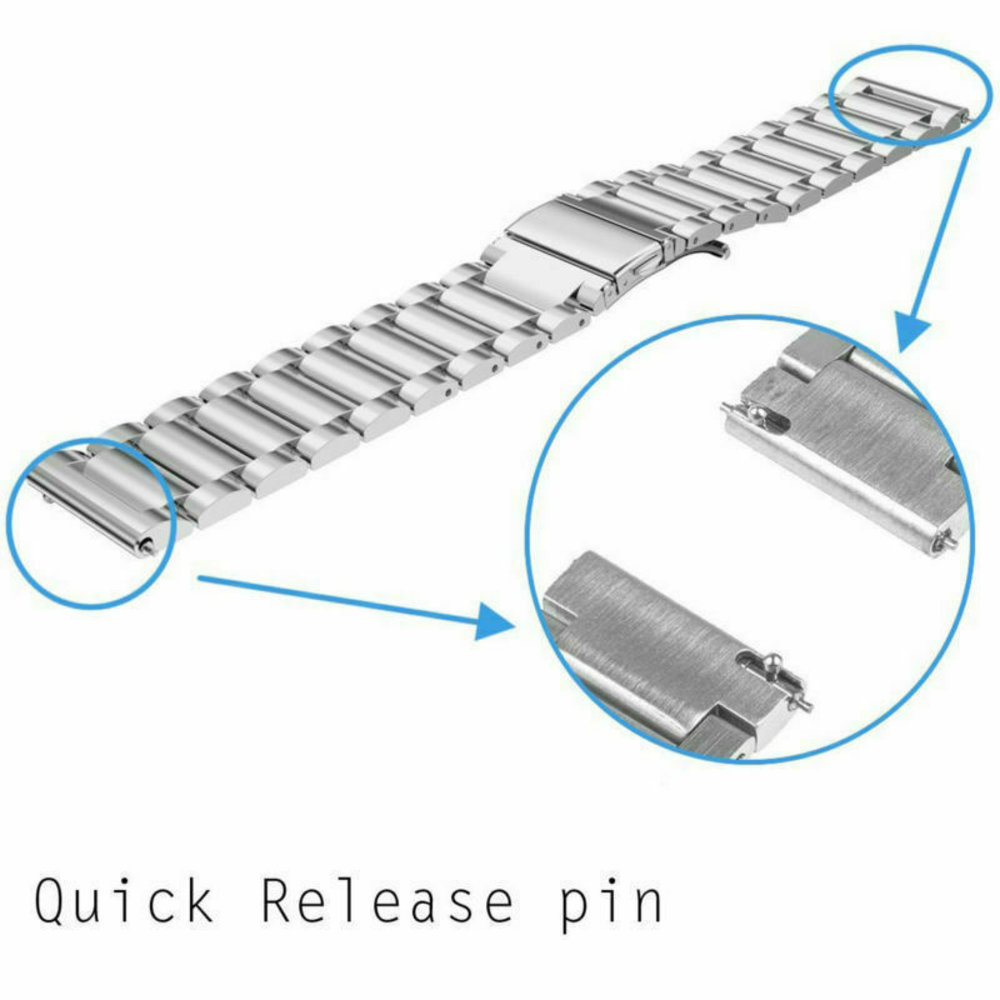 Strap-it® Strap-it Samsung Gear S3 stalen band (zilver)