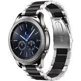 Strap-it® Samsung Gear S3 stalen band (zilver/zwart)
