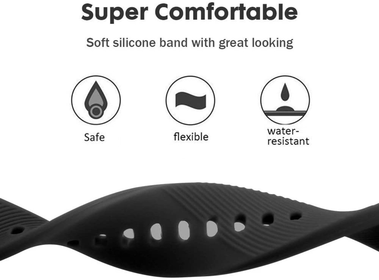 Strap-it® Strap-it Samsung Gear Sport silicone band (zwart)