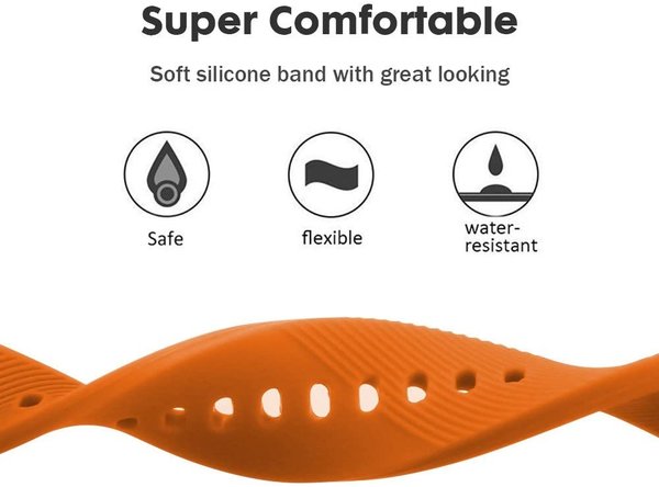 Strap-it® Strap-it Samsung Gear Sport silicone band (oranje)